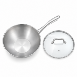 Woks 2 Chinese Wok with Glass Lid Wholesale Supplier 2832 cm Sizes