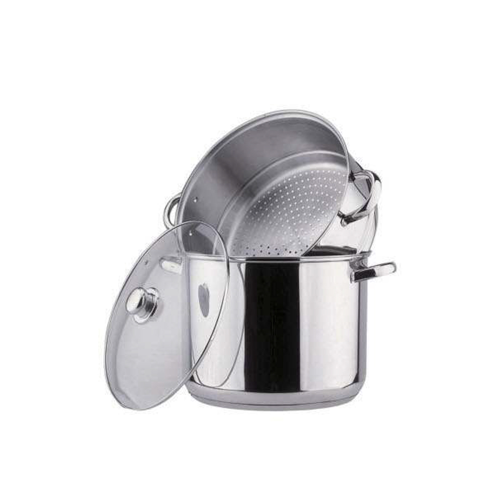 Couscous Pot with Steamer Insert and Glass Lid