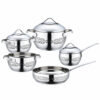 Decorative Polished Metal 9-Piece Cookware Wholesale Set Decorative Polished Metal 9-Piece Cookware Wholesale Set