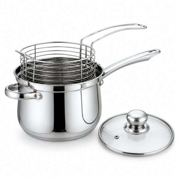 Deep Fryer Saucepan with Basket and Lid Wholesale Supply
