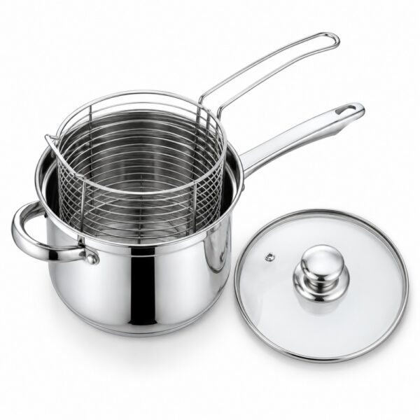 Deep Fryer Saucepan with Basket and Lid Wholesale Supply