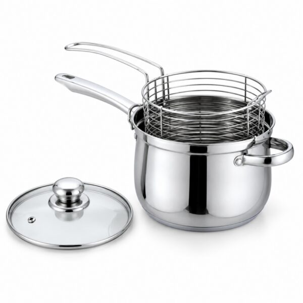 Deep Fryer Saucepan with Basket and Lid Wholesale Supply