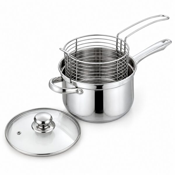 Deep Fryer Saucepan with Basket and Lid Wholesale Supply