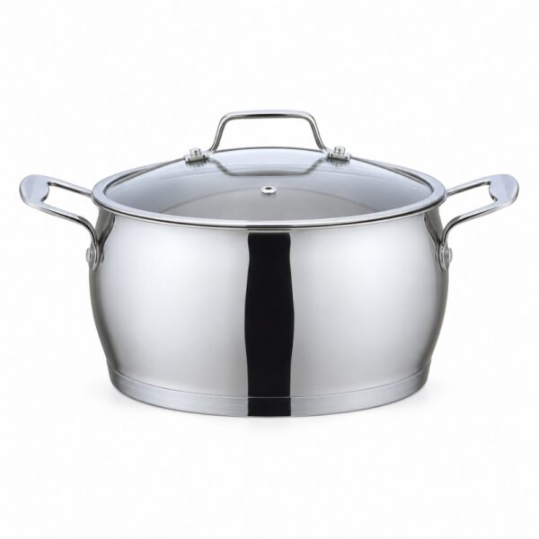 Eight-Piece Silver-Tone Cookware Set