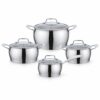 Eight-Piece Silver-Tone Cookware Set