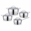 Eight-Piece Silver-Tone Cookware Set