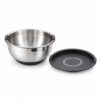 Four Lidded Salad Bowls in Silver Tone for Wholesale Supply