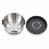 Four Lidded Salad Bowls in Silver Tone for Wholesale Supply