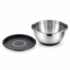 Four Lidded Salad Bowls in Silver Tone for Wholesale Supply