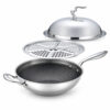 Honeycomb Chinese Wok with Steamer Lid Honeycomb Chinese Wok with Steamer Lid