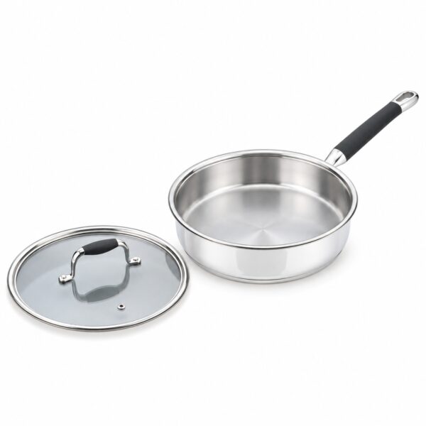 Lidded Metal Frying Pan with Glass Lid Wholesale