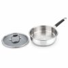 Lidded Metal Frying Pan with Glass Lid Wholesale