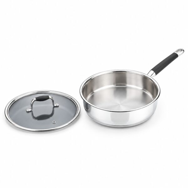Lidded Metal Frying Pan with Glass Lid Wholesale