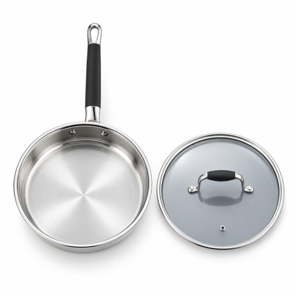 Lidded Metal Frying Pan with Glass Lid Wholesale