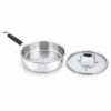 Lidded Metal Frying Pan with Glass Lid Wholesale