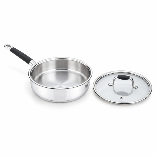 Lidded Metal Frying Pan with Glass Lid Wholesale