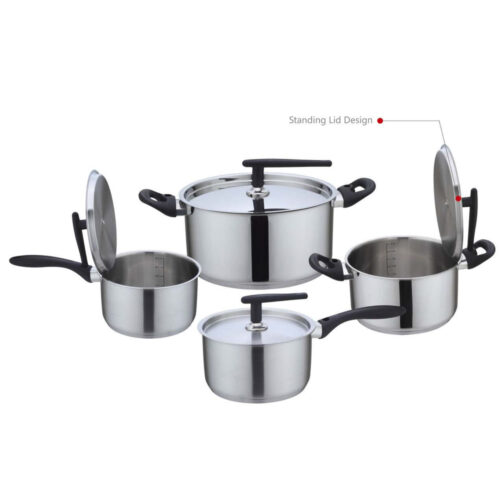 Metal Cookware Set with Standing Lids RW1011-8 Metal Cookware Set with Standing Lids RW1011-8