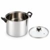 Polished Metal Stockpot with Glass Lid Wholesale Supply Polished Metal Stockpot with Glass Lid Wholesale Supply