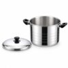 Polished Metal Stockpot with Lid