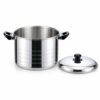 Polished Metal Stockpot with Lid