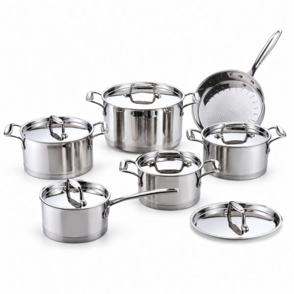 RW1256 12-Piece Polished Metal Cookware Set RW1256 12-Piece Polished Metal Cookware Set