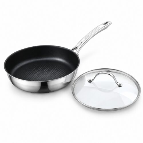 RWFP017 Metal Frying Pan with Glass Lid Wholesale Supply