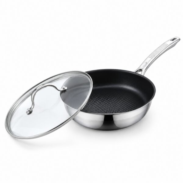 RWFP017 Metal Frying Pan with Glass Lid Wholesale Supply RWFP017 Metal Frying Pan with Glass Lid Wholesale Supply