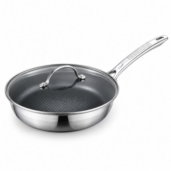 RWFP017 Metal Frying Pan with Glass Lid Wholesale Supply RWFP017 Metal Frying Pan with Glass Lid Wholesale Supply