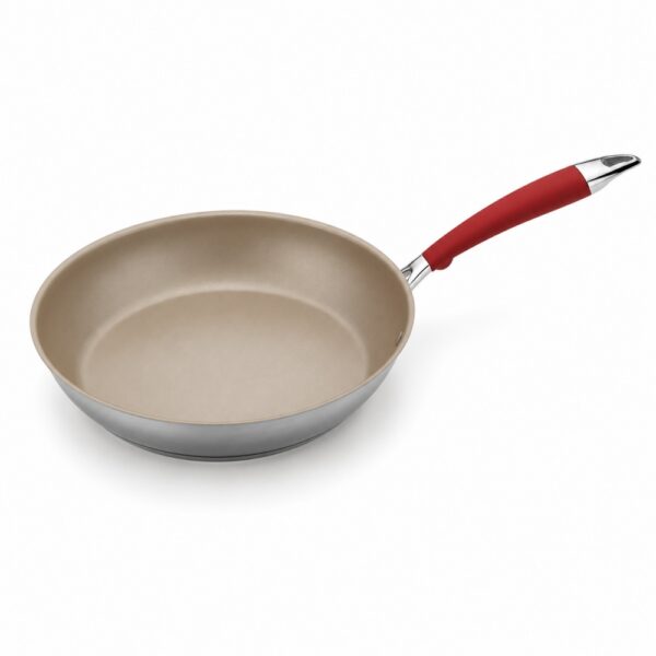 RWFP027 Open Frypan with Red Handle for Wholesale Supply RWFP027 Open Frypan with Red Handle for Wholesale Supply