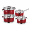 Red 8-Piece Cookware Set Red 8-Piece Cookware Set