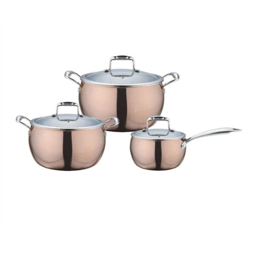 Rose Gold 6-Piece Lidded Cookware Set Rose Gold 6-Piece Lidded Cookware Set