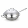 Stainless Steel Chinese Wok with Lid