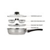 Two-Cup Egg Poacher Pan with Glass Lid
