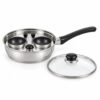 Two-Cup Egg Poacher Pan with Glass Lid