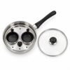 Two-Cup Egg Poacher Pan with Glass Lid