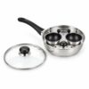 Two-Cup Egg Poacher Pan with Glass Lid