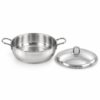 Wholesale 28 x 8.5 cm Metal Stewpot with Glass Lid & Handles Wholesale 28 x 8.5 cm Metal Stewpot with Glass Lid & Handles
