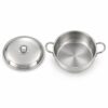 Wholesale 28 x 8.5 cm Metal Stewpot with Glass Lid & Handles Wholesale 28 x 8.5 cm Metal Stewpot with Glass Lid & Handles