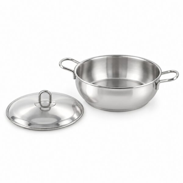 Wholesale 28 x 8.5 cm Metal Stewpot with Glass Lid & Handles Wholesale 28 x 8.5 cm Metal Stewpot with Glass Lid & Handles