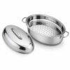Wholesale 4-Piece Oval Roaster Set with Insert and Rack