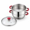 Wholesale 4-Piece Steamer Pot Set with Glass Lid, 24–30 cm