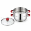 Wholesale 4-Piece Steamer Pot Set with Glass Lid, 24–30 cm