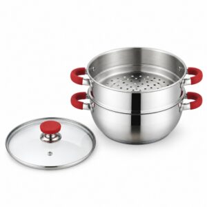 Wholesale 4-Piece Steamer Pot Set with Glass Lid, 24–30 cm
