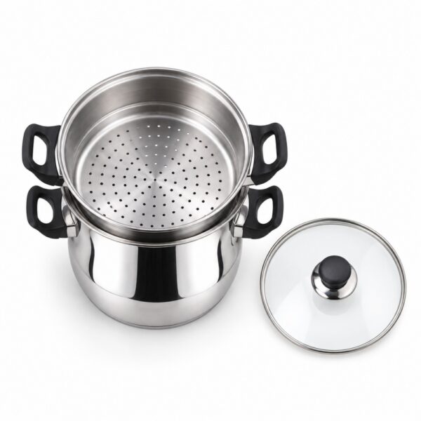 Wholesale Couscous Pot with Steamer Insert and Clear Lid Wholesale Couscous Pot with Steamer Insert and Clear Lid