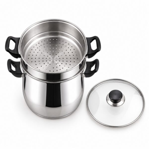 Wholesale Couscous Pot with Steamer Insert and Clear Lid Wholesale Couscous Pot with Steamer Insert and Clear Lid