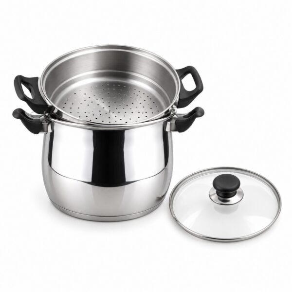 Wholesale Couscous Pot with Steamer Insert and Clear Lid Wholesale Couscous Pot with Steamer Insert and Clear Lid