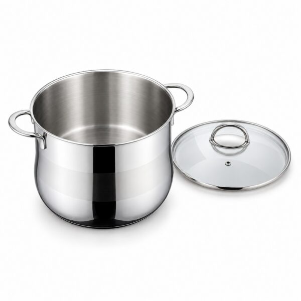 Wholesale Metal Stockpot with Glass Lid, Six Listed Sizes Wholesale Metal Stockpot with Glass Lid, Six Listed Sizes