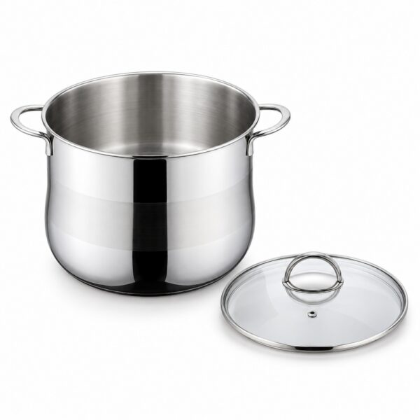 Wholesale Metal Stockpot with Glass Lid, Six Listed Sizes Wholesale Metal Stockpot with Glass Lid, Six Listed Sizes