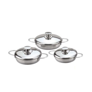 Wholesale Shallow Brie Baker Casseroles with Lids, 3 Sizes