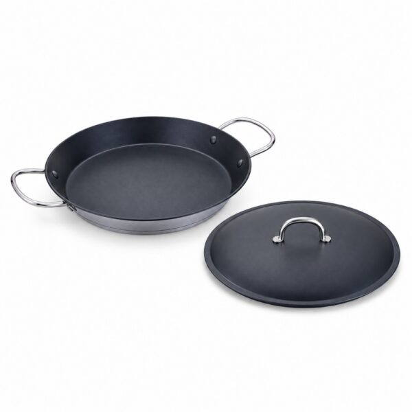 Wholesale Shallow Seafood Frying Pan with Two Loop Handles